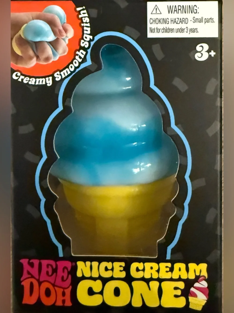 SCHYLLING NEEDOH Blue Nice Cream Cone Squishy Toy TRENDING EVERYWHERE New In Box